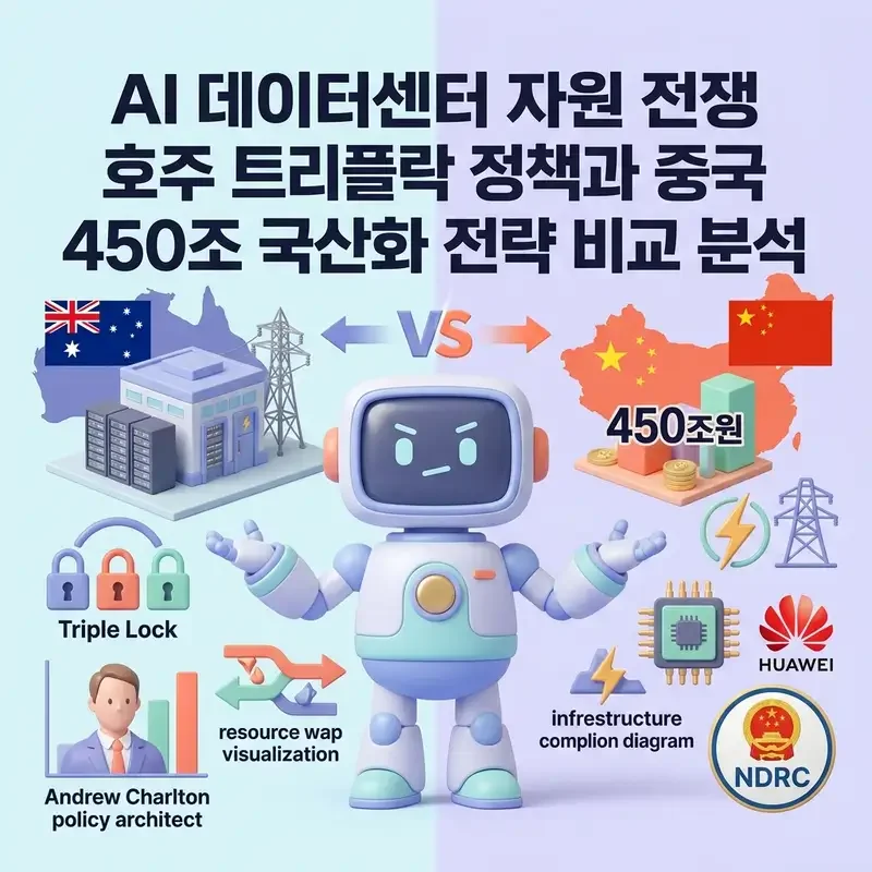 AI 데이터센터 자원 전쟁 호주 트리플락 정책과 중국 450조 국산화 전략 비교 분석
