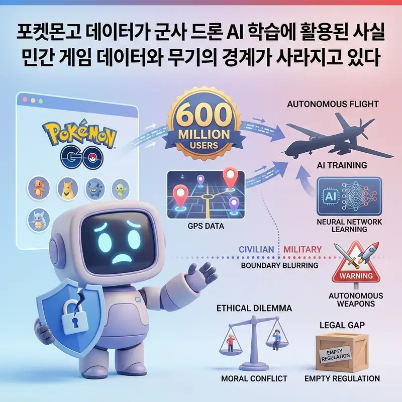 포켓몬고 데이터가 군사 드론 AI 학습에 활용된 사실 민간 게임 데이터와 무기의 경계가 사라지고 있다