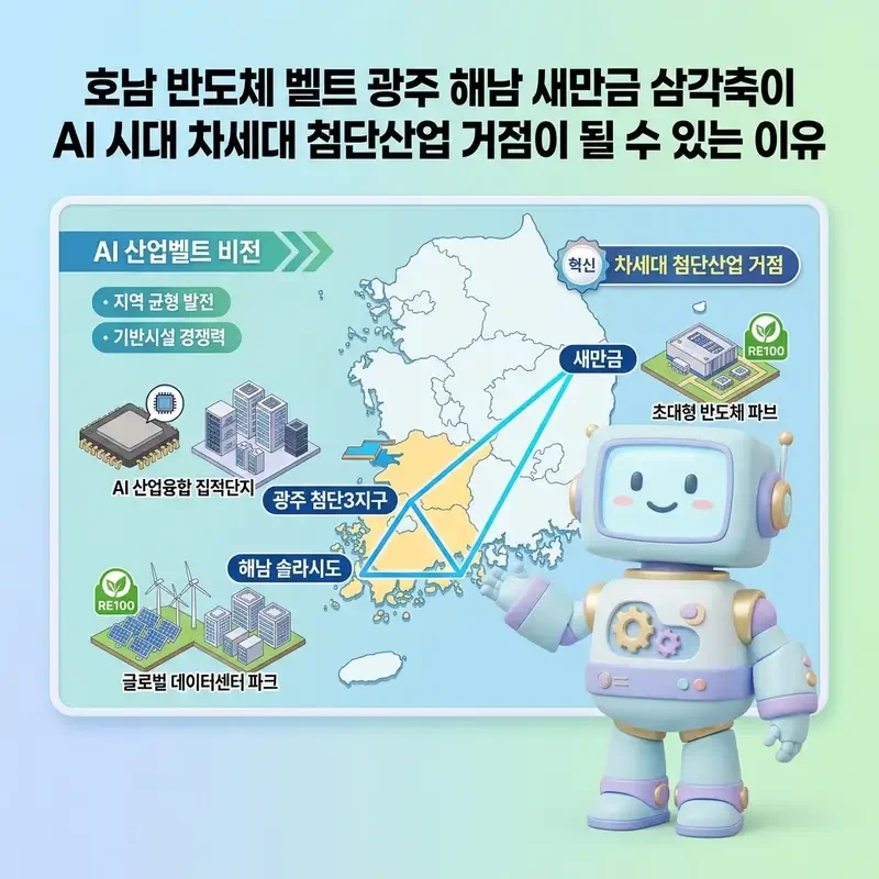 호남 반도체 벨트 광주 해남 새만금 삼각축이 AI 시대 차세대 첨단산업 거점이 될 수 있는 이유