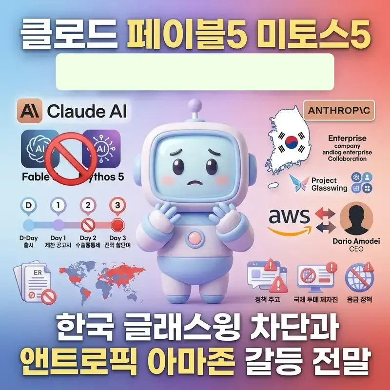 클로드 페이블5 미토스5 수출통제 한국 글래스윙 차단과 앤트로픽 아마존 갈등 전말