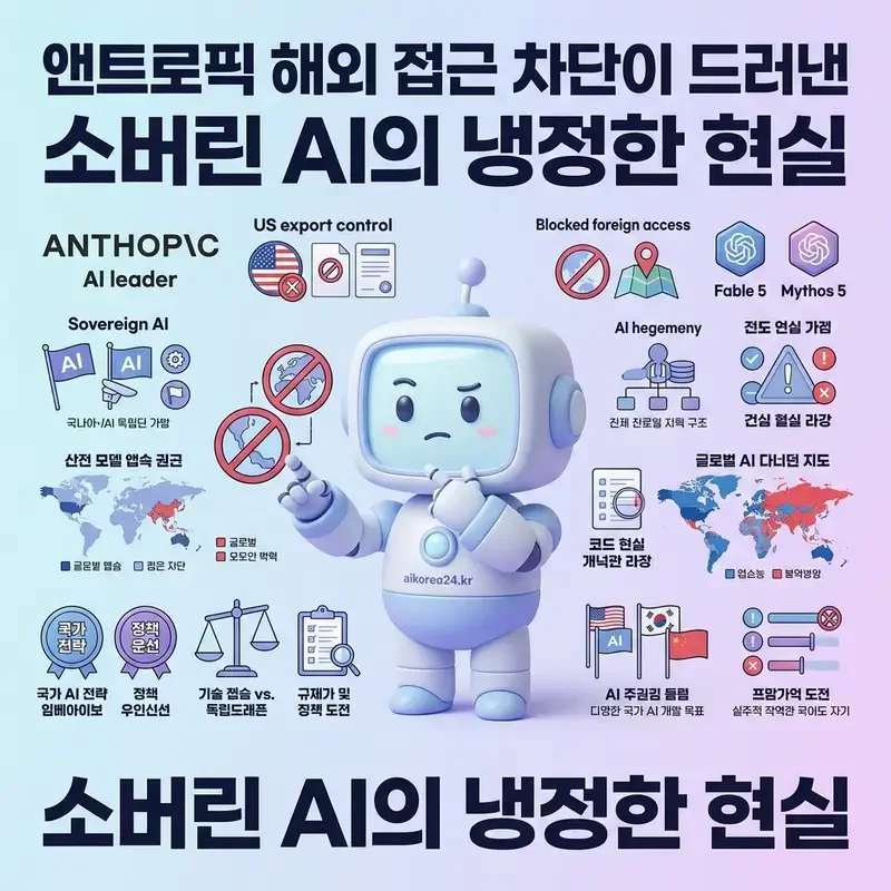 앤트로픽 해외 접근 차단이 드러낸 소버린 AI의 냉정한 현실