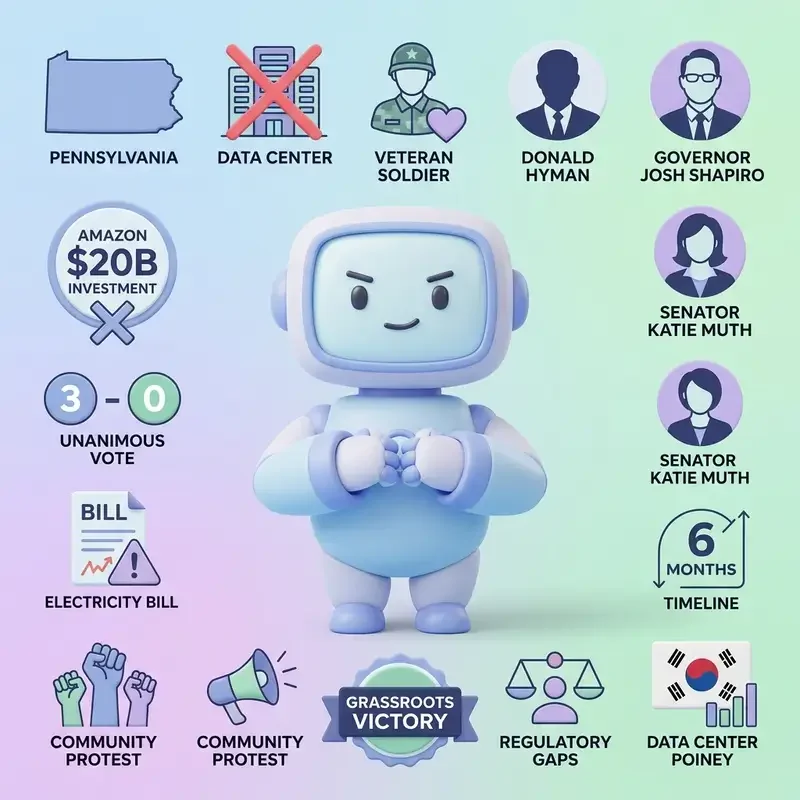 AI 데이터센터 주민 반대 펜실베이니아 참전용사가 막아낸 90조 프로젝트의 전말