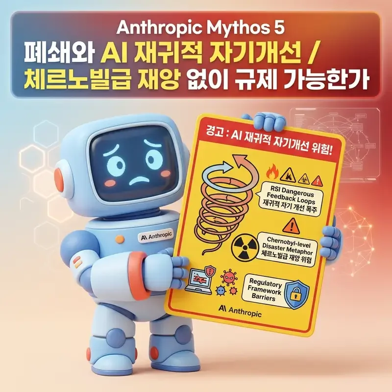 Anthropic Mythos 5 폐쇄와 AI 재귀적 자기개선 체르노빌급 재앙 없이 규제 가능한가