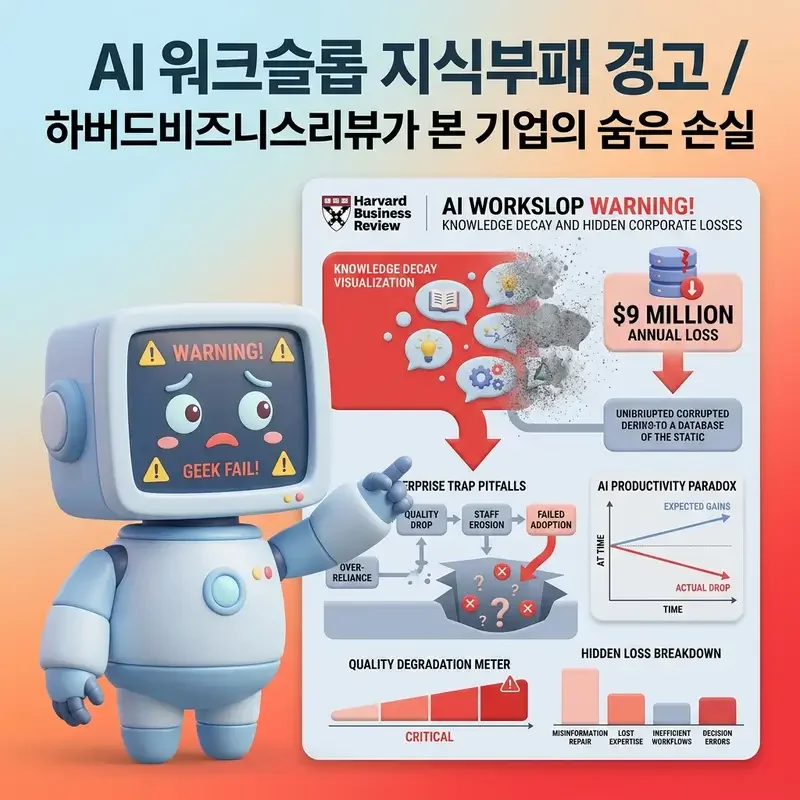 AI 워크슬롭 지식부패 경고 하버드비즈니스리뷰가 본 기업의 숨은 손실