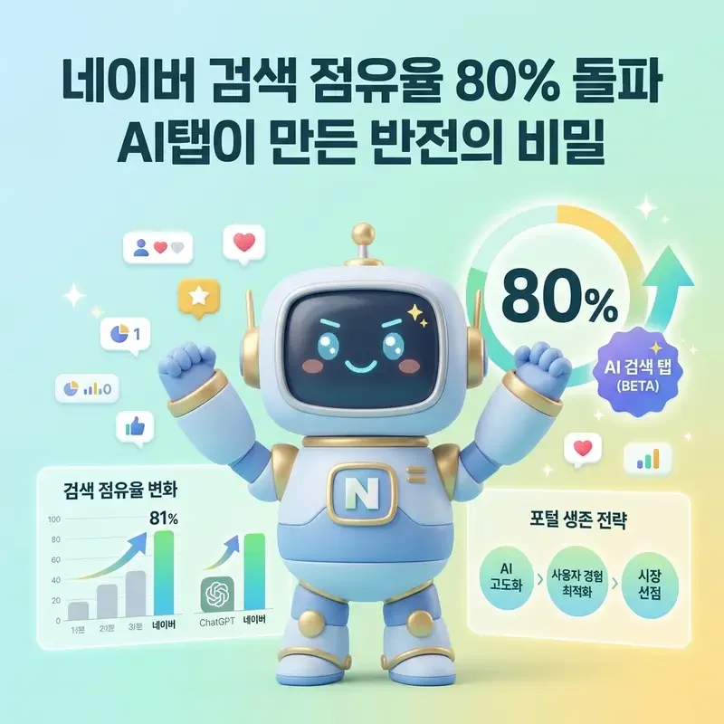네이버 검색 점유율 80% 돌파 AI탭이 만든 반전의 비밀