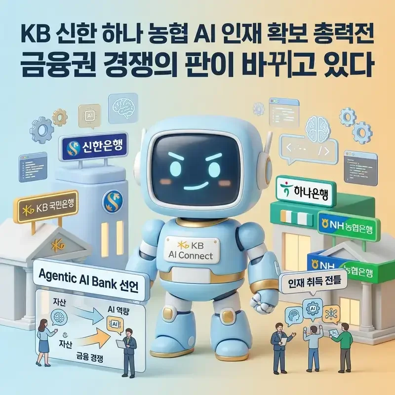 KB 신한 하나 농협 AI 인재 확보 총력전 금융권 경쟁의 판이 바뀌고 있다