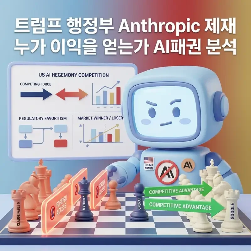 트럼프 행정부 Anthropic 제재 누가 이익을 얻는가 Claude Fable Mythos 수출통제 AI패권 분석