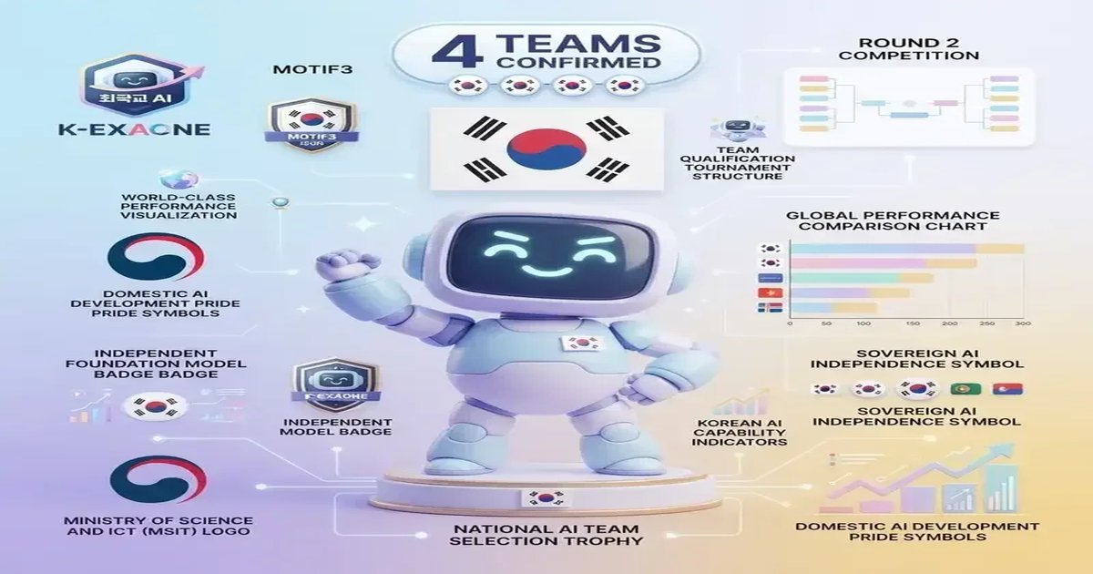 독자 파운데이션 모델 국가대표 AI 선발 2차전 4팀 확정 K엑사원 모티프3 성능