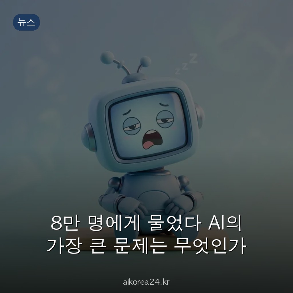 8만 명에게 물었다 AI의 가장 큰 문제는 무엇인가