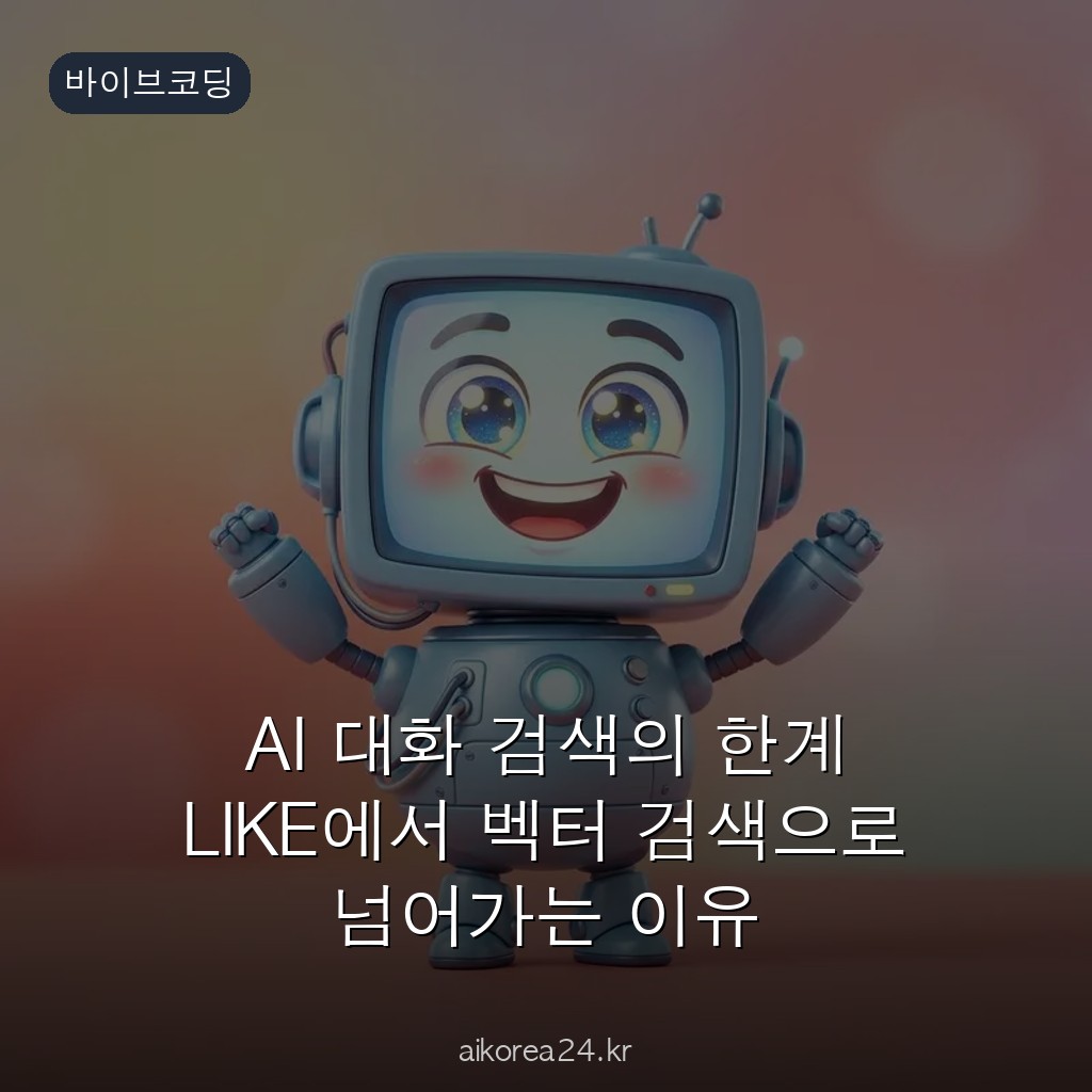 AI 대화 검색의 한계 LIKE에서 벡터 검색으로 넘어가는 이유