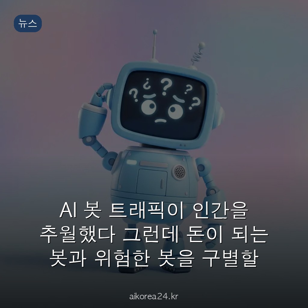AI 봇 트래픽이 인간을 추월했다 그런데 돈이 되는 봇과 위험한 봇을 구별할 수 없다