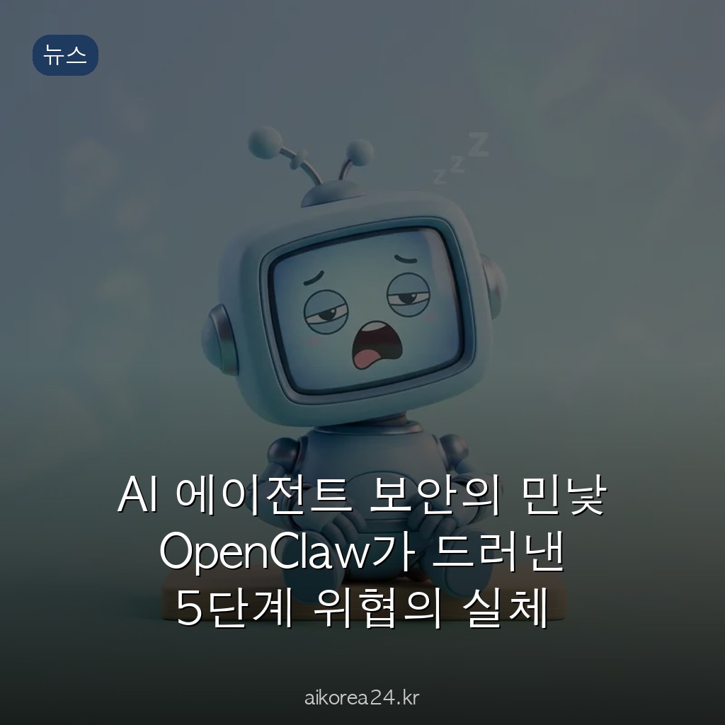 AI 에이전트 보안의 민낯 OpenClaw가 드러낸 5단계 위협의 실체