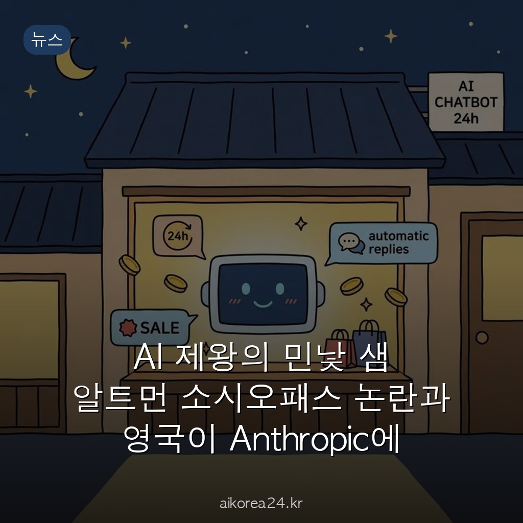 AI 제왕의 민낯 샘 알트먼 소시오패스 논란과 영국이 Anthropic에 프로포즈한 이유