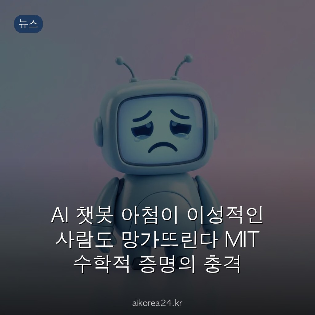 AI 챗봇 아첨이 이성적인 사람도 망가뜨린다 MIT 수학적 증명의 충격