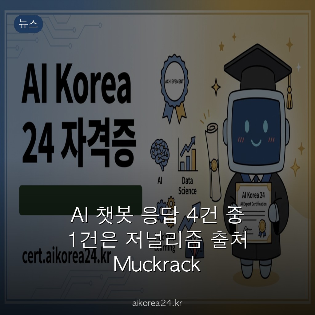 AI 챗봇 응답 4건 중 1건은 저널리즘 출처 Muckrack 1500만건 분석과 언론 산업의 딜레마