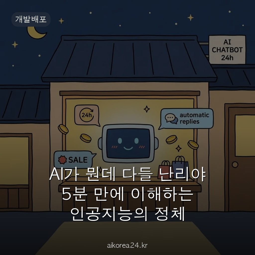 AI가 뭔데 다들 난리야 5분 만에 이해하는 인공지능의 정체