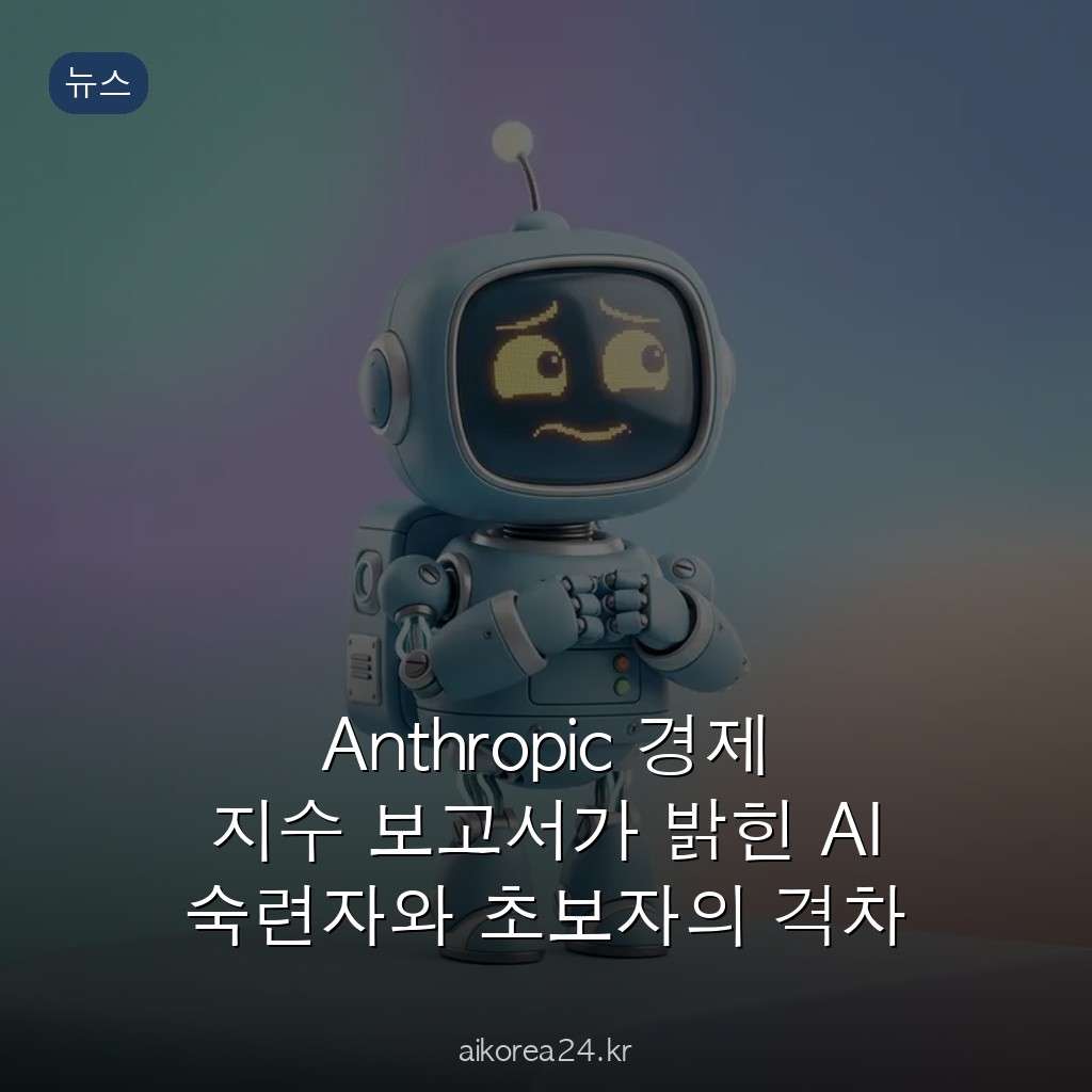 Anthropic 경제 지수 보고서가 밝힌 AI 숙련자와 초보자의 격차 학습 곡선이 만드는 기술 불평등