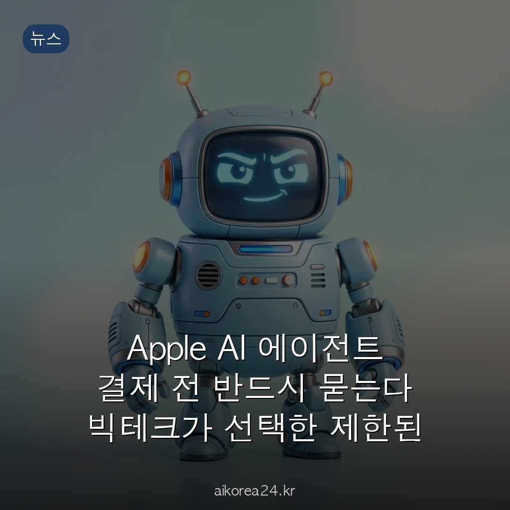 Apple AI 에이전트 결제 전 반드시 묻는다 빅테크가 선택한 제한된 자율성 전략 분석
