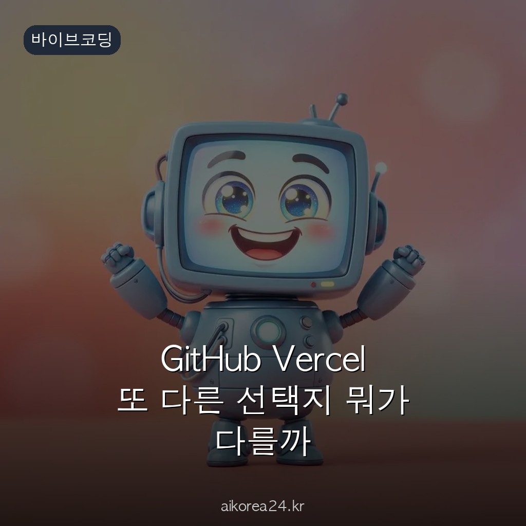 GitHub Vercel 또 다른 선택지 뭐가 다를까