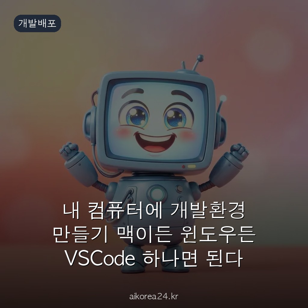 내 컴퓨터에 개발환경 만들기 맥이든 윈도우든 VSCode 하나면 된다
