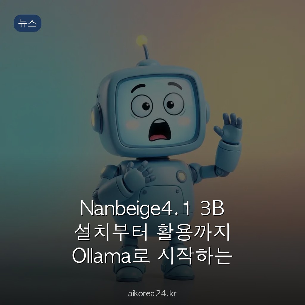 Nanbeige4.1 3B 설치부터 활용까지 Ollama로 시작하는 초소형 AI
