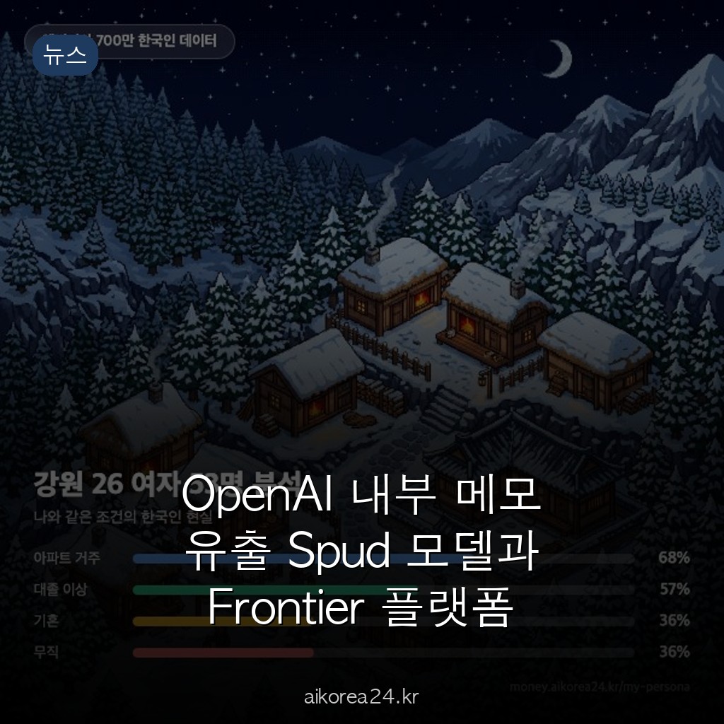 OpenAI 내부 메모 유출 Spud 모델과 Frontier 플랫폼 앤트로픽 매출 부풀리기 논란까지