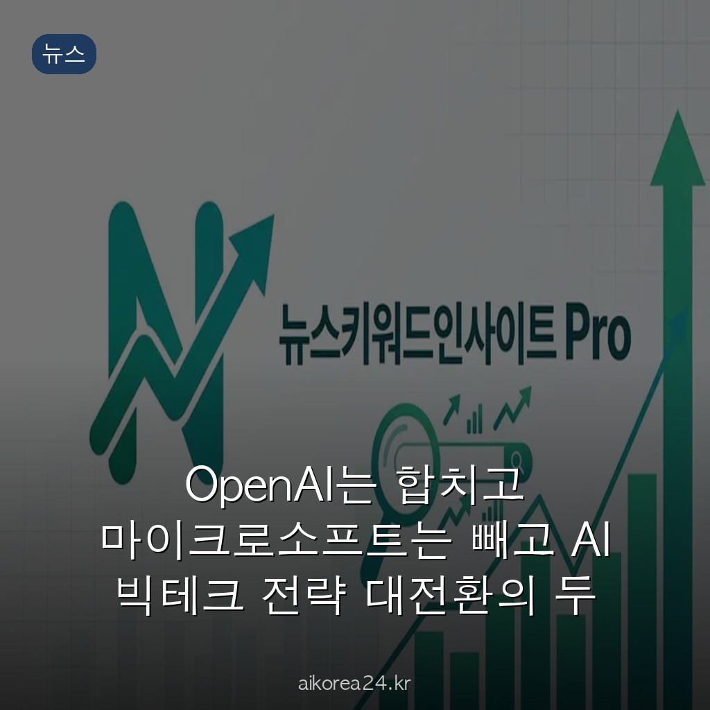 OpenAI는 합치고 마이크로소프트는 빼고 AI 빅테크 전략 대전환의 두 갈래 길