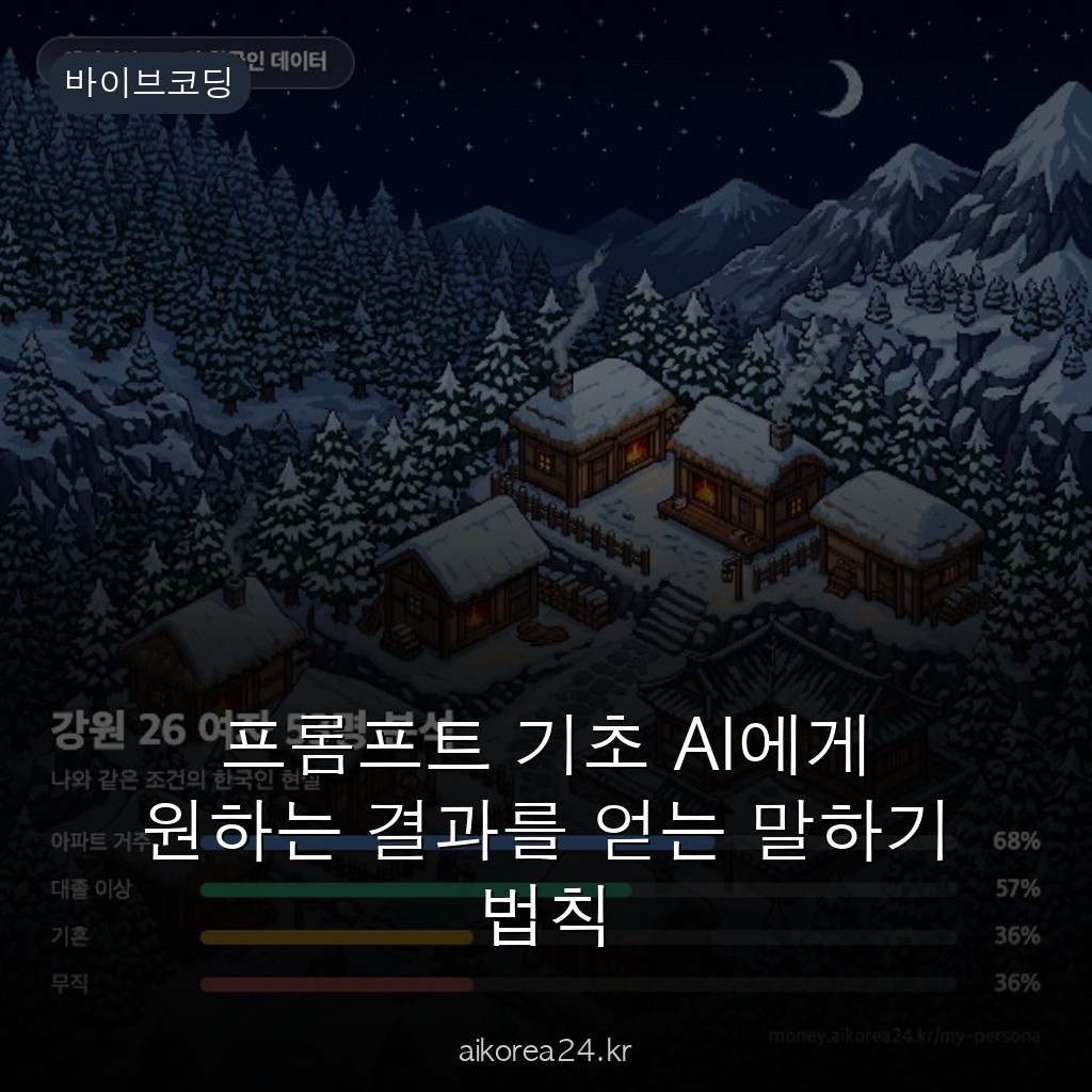 프롬프트 기초 AI에게 원하는 결과를 얻는 말하기 법칙