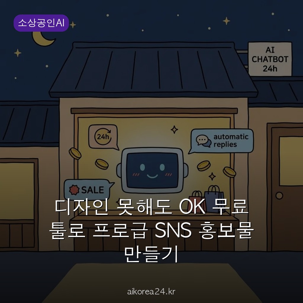디자인 못해도 OK 무료 툴로 프로급 SNS 홍보물 만들기