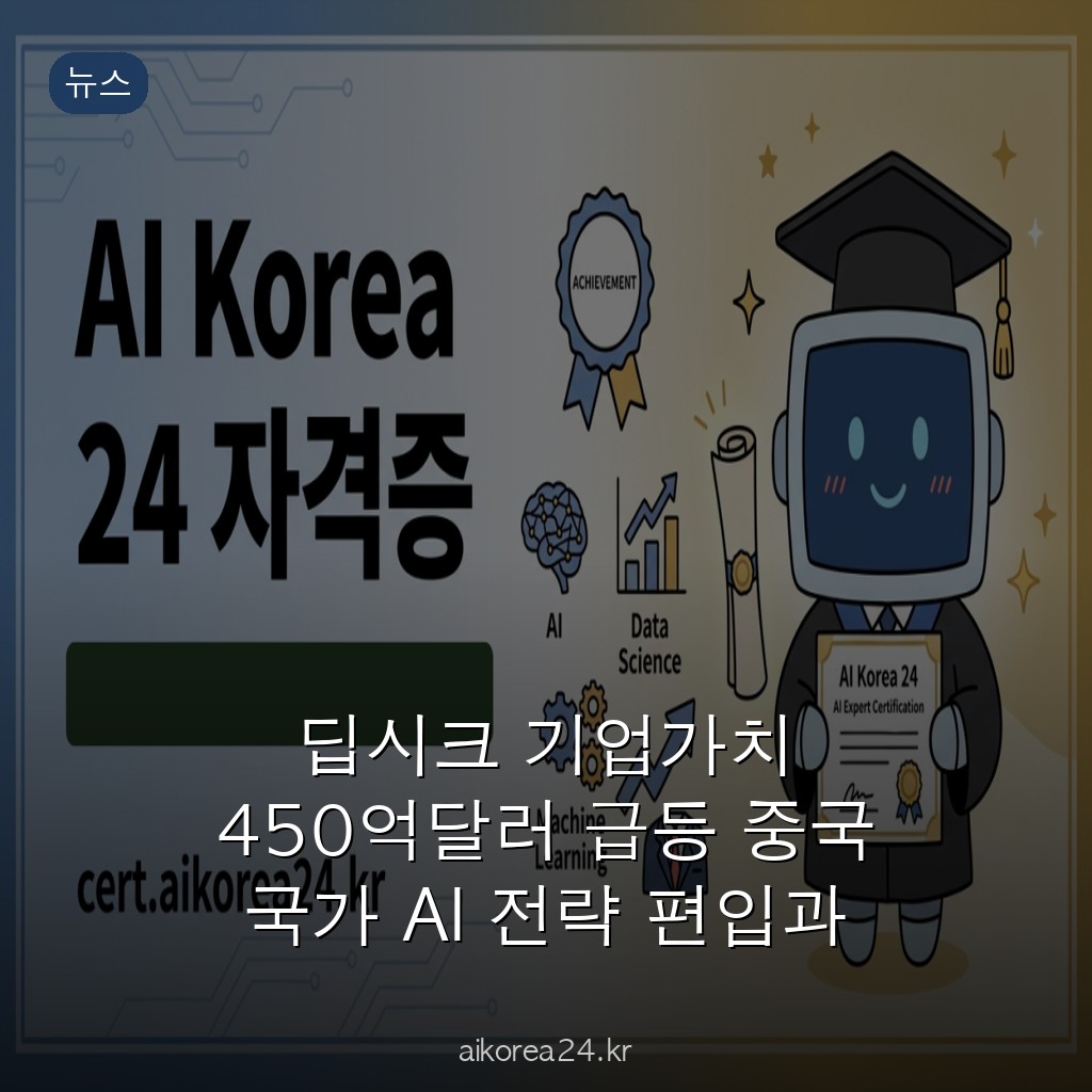 딥시크 기업가치 450억달러 급등 중국 국가 AI 전략 편입과 미중 반도체 패권 역설