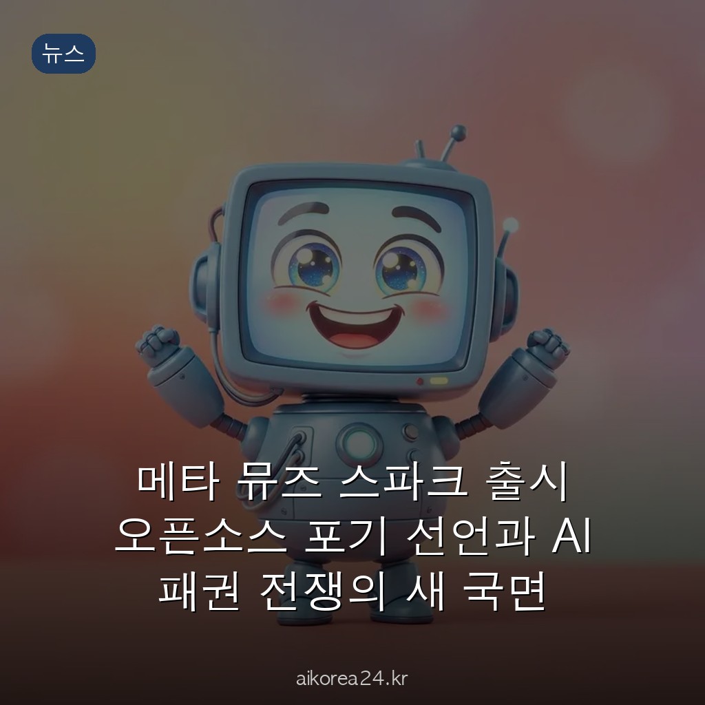 메타 뮤즈 스파크 출시 오픈소스 포기 선언과 AI 패권 전쟁의 새 국면