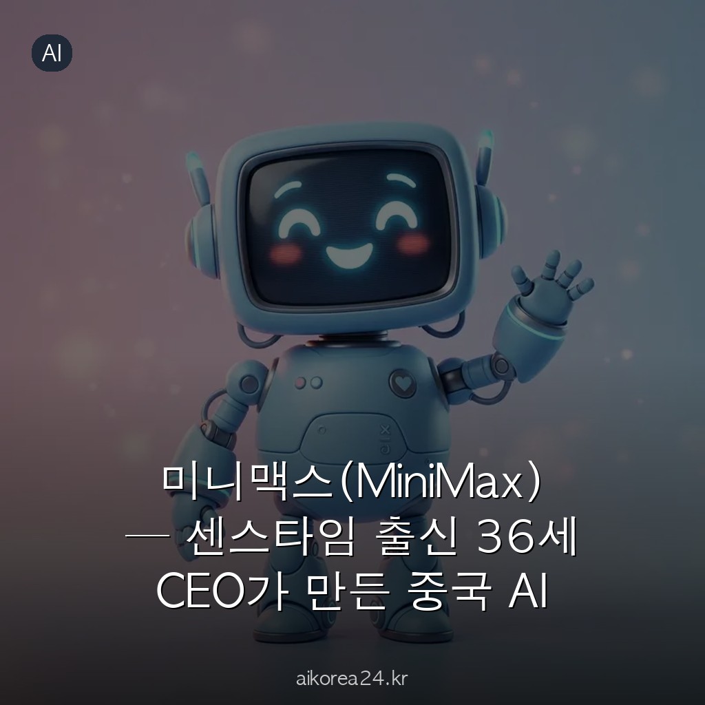 미니맥스(MiniMax) — 센스타임 출신 36세 CEO가 만든 중국 AI 스타트업, 홍콩 상장 후 시총 300억 달러 돌파까지