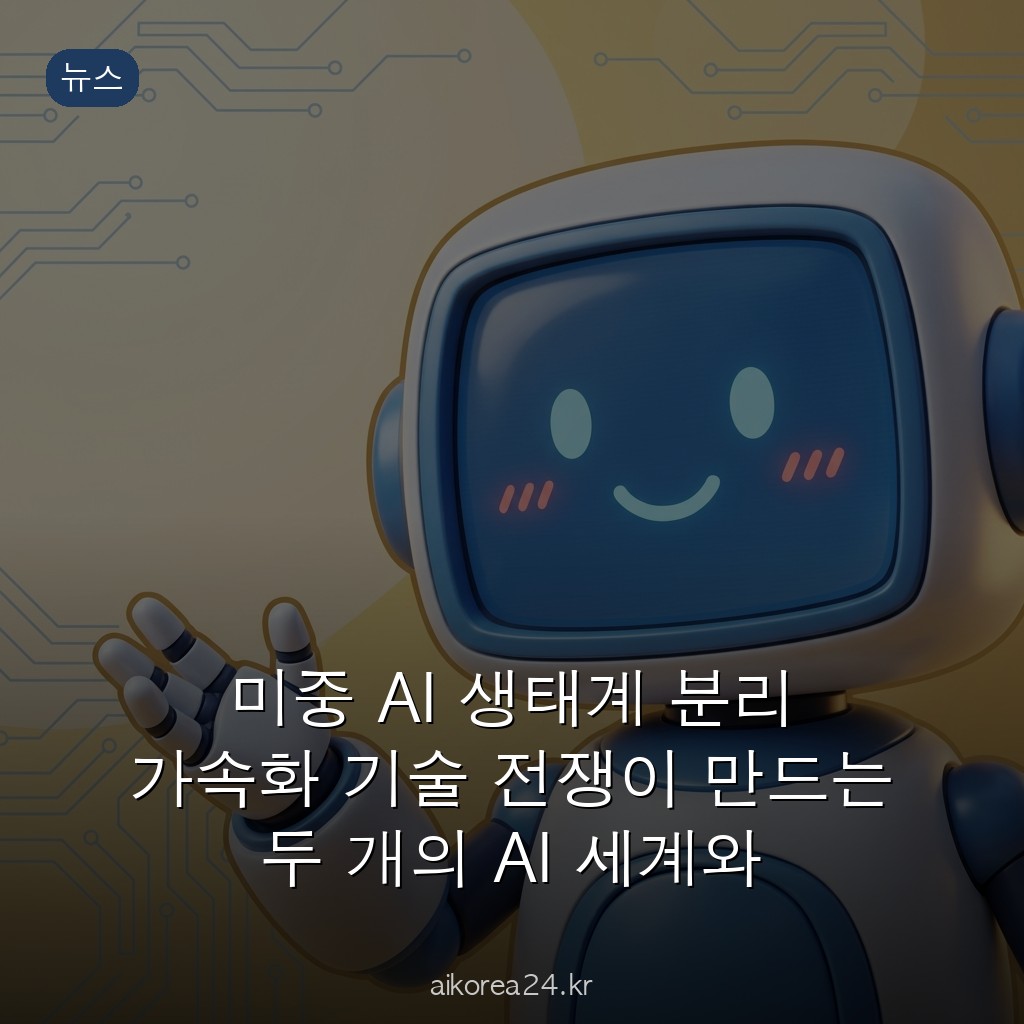 미중 AI 생태계 분리 가속화 기술 전쟁이 만드는 두 개의 AI 세계와 한국의 선택