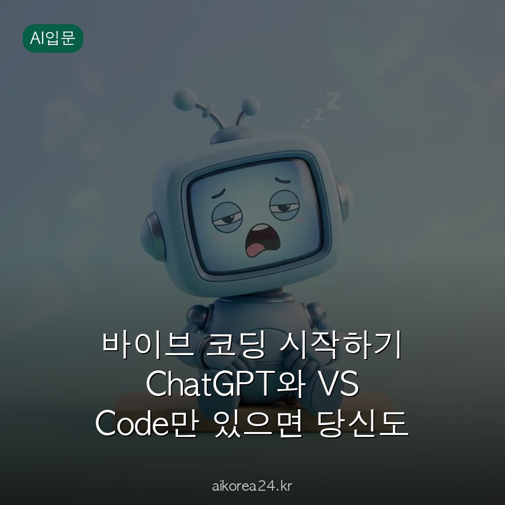 바이브 코딩 시작하기 ChatGPT와 VS Code만 있으면 당신도 개발자