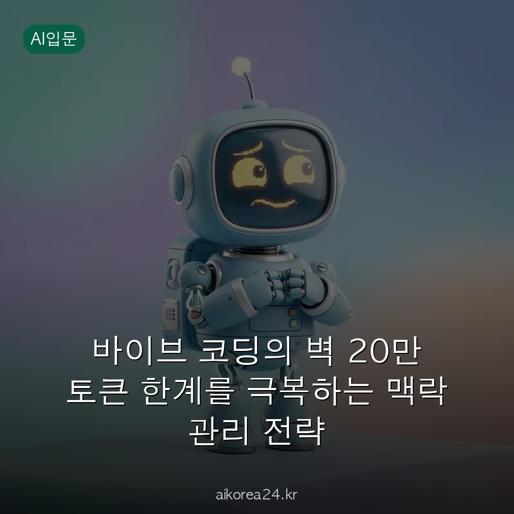 바이브 코딩의 벽 20만 토큰 한계를 극복하는 맥락 관리 전략