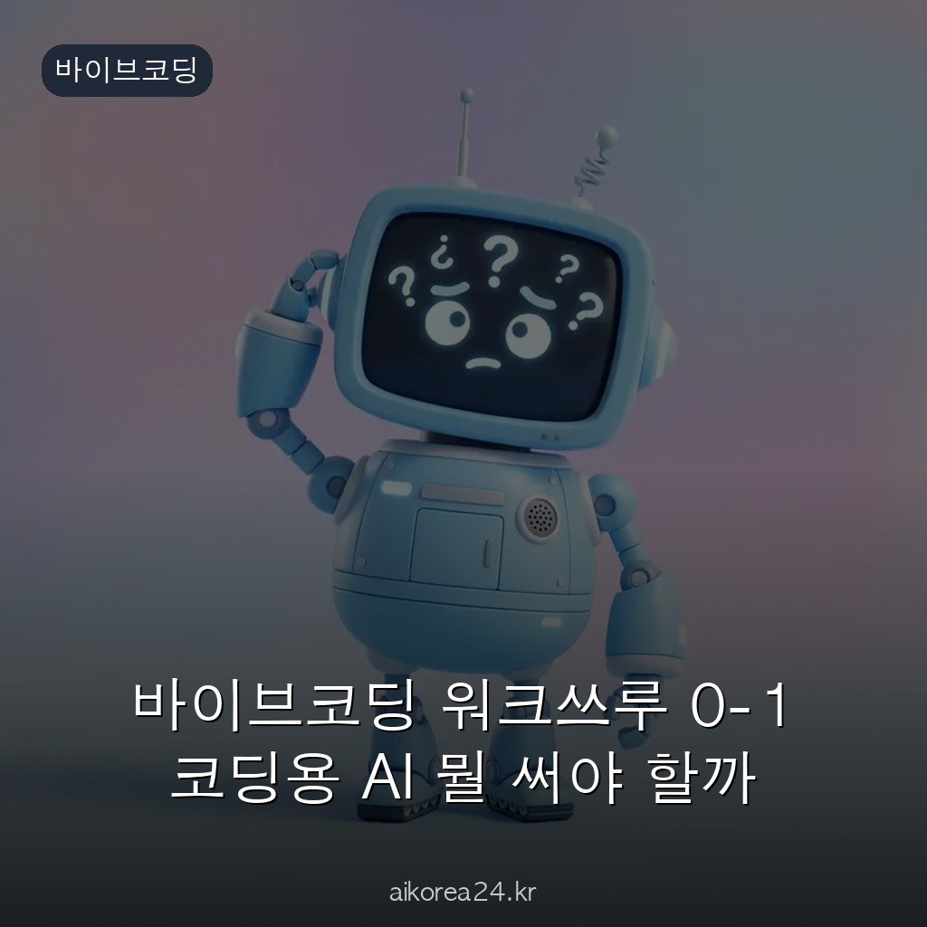 바이브코딩 워크쓰루 0-1 코딩용 AI 뭘 써야 할까