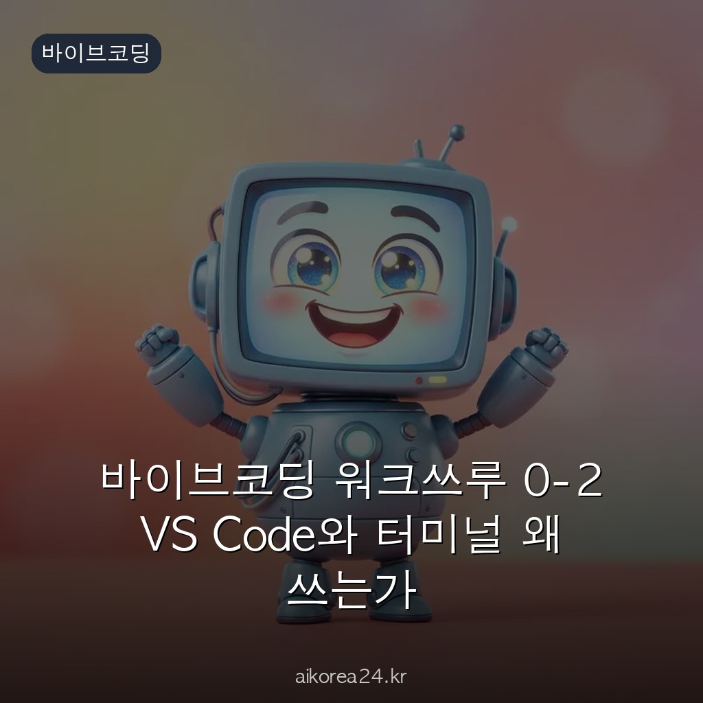 바이브코딩 워크쓰루 0-2 VS Code와 터미널 왜 쓰는가