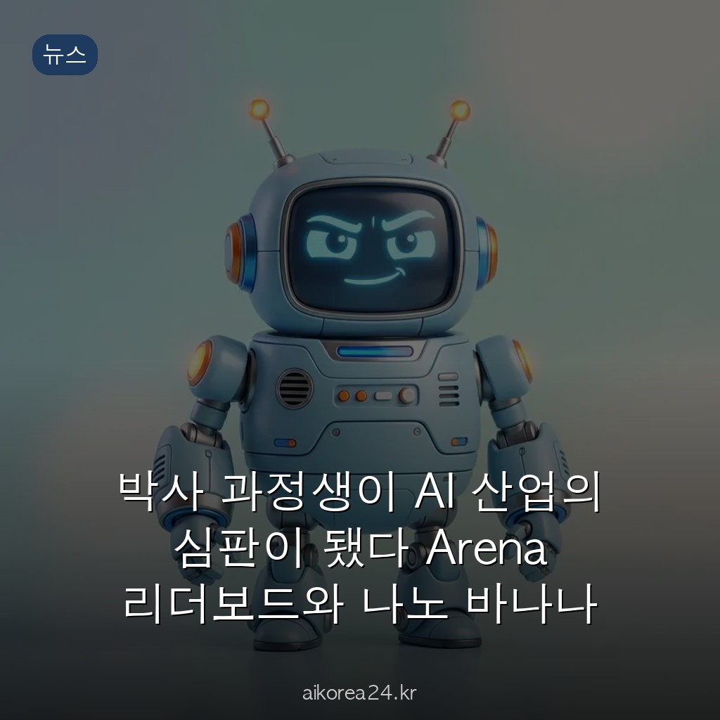 박사 과정생이 AI 산업의 심판이 됐다 Arena 리더보드와 나노 바나나 이야기