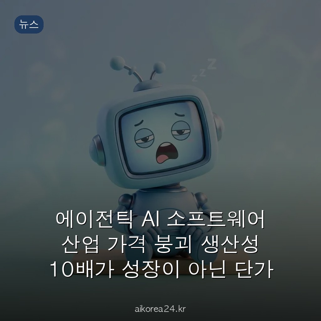 에이전틱 AI 소프트웨어 산업 가격 붕괴 생산성 10배가 성장이 아닌 단가 하락을 부르는 이유