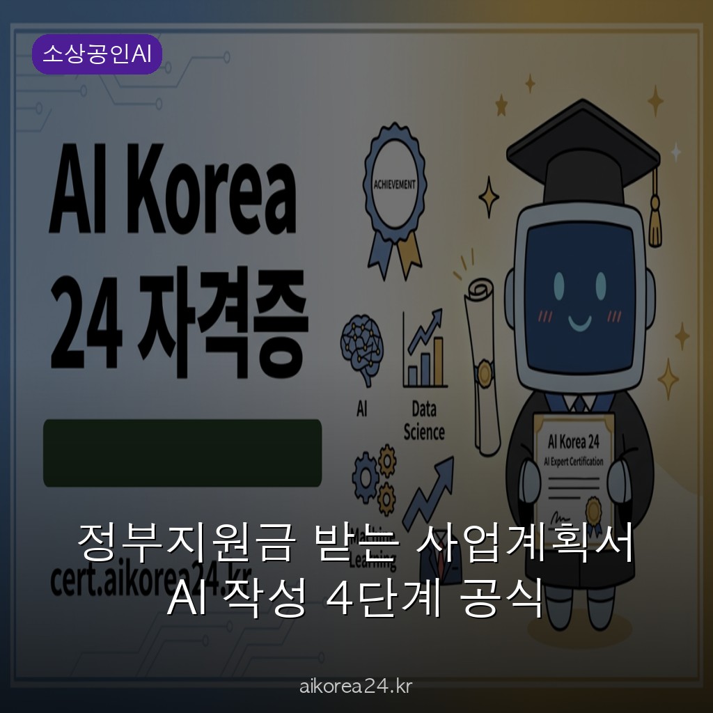 정부지원금 받는 사업계획서 AI 작성 4단계 공식