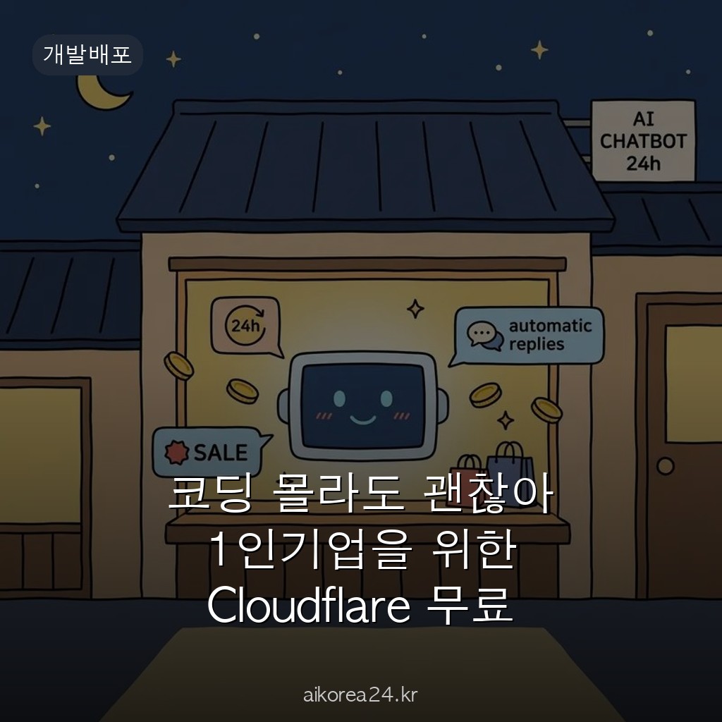 코딩 몰라도 괜찮아 1인기업을 위한 Cloudflare 무료 인프라 완벽 가이드